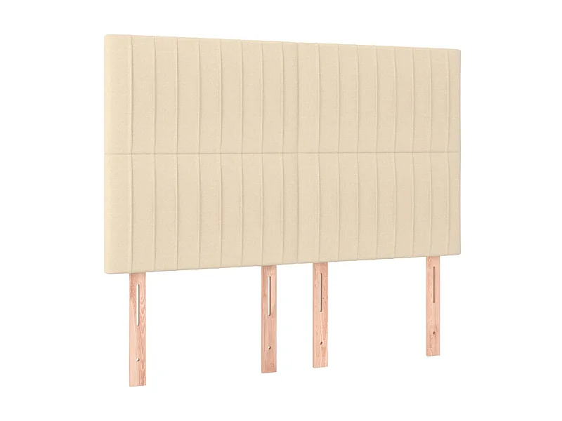 Hoofdborden 4 st 72x5x78/88 cm stof crèmekleurig NL836468