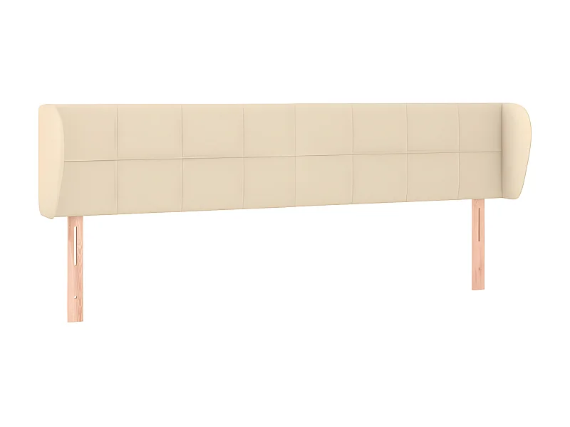 Hoofdbord met randen 203x23x78/88 cm stof crèmekleurig NL528908