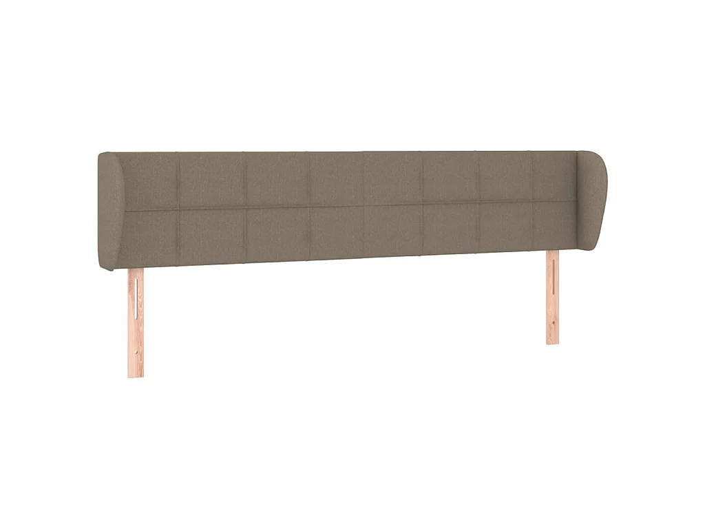 Tête de lit avec oreilles Taupe 183x23x78/88 cm Tissu POI46942 BonneVie Meuble
