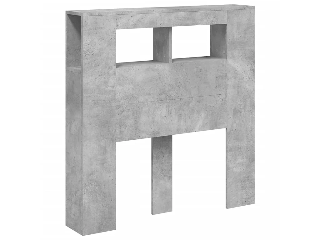 Tête de lit à LED gris béton 100x18,5x103,5cm bois d'ingénierie POI19659 BonneVie Meuble