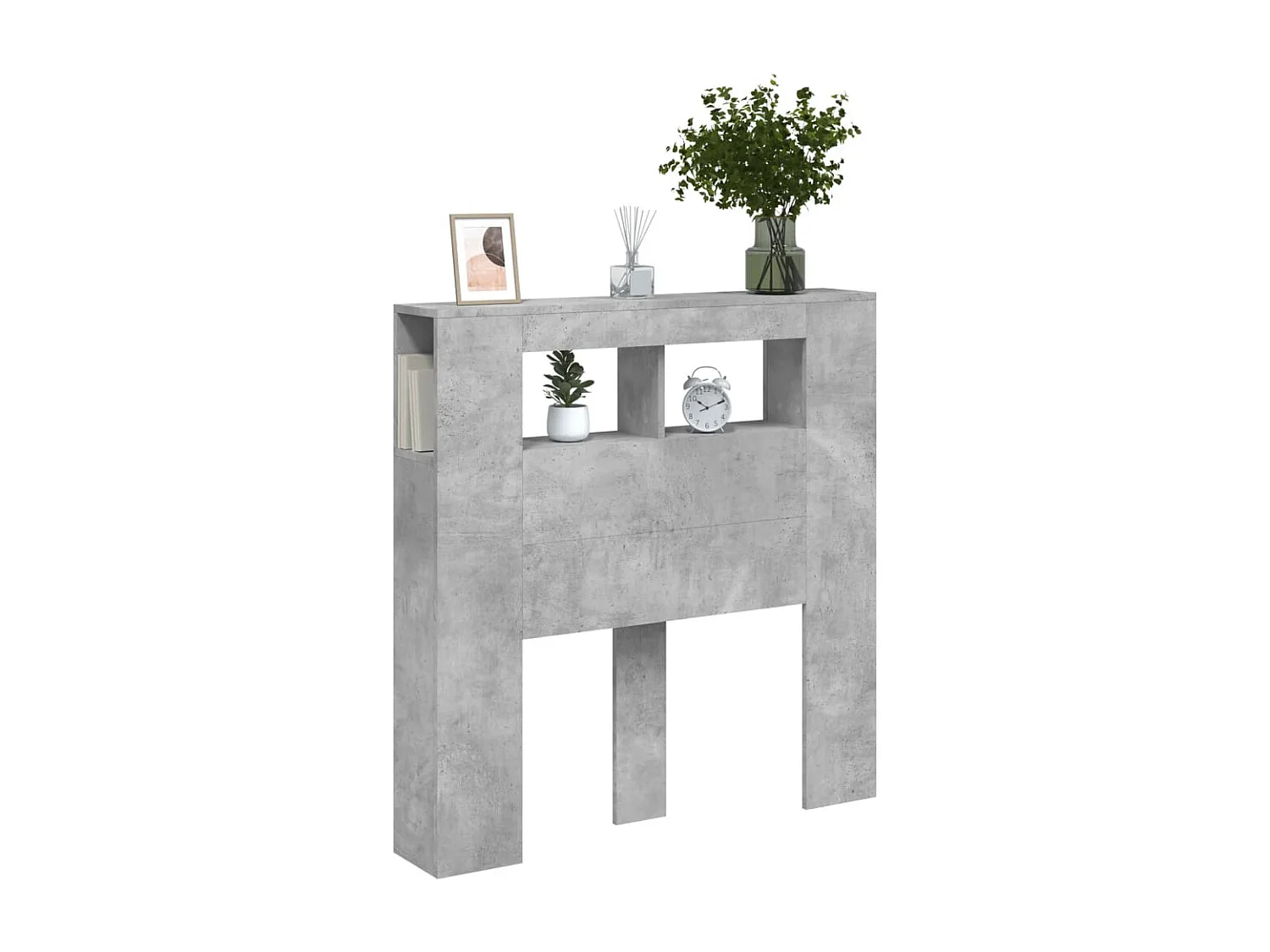 Tête de lit à LED gris béton 100x18,5x103,5cm bois d'ingénierie POI19659 BonneVie Meuble