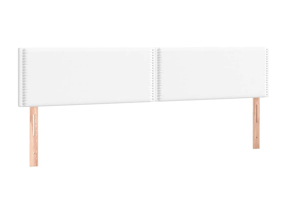 Cabeceros 2 unidades de cuero sintético blanco 80x5x78/88 cm ES38355