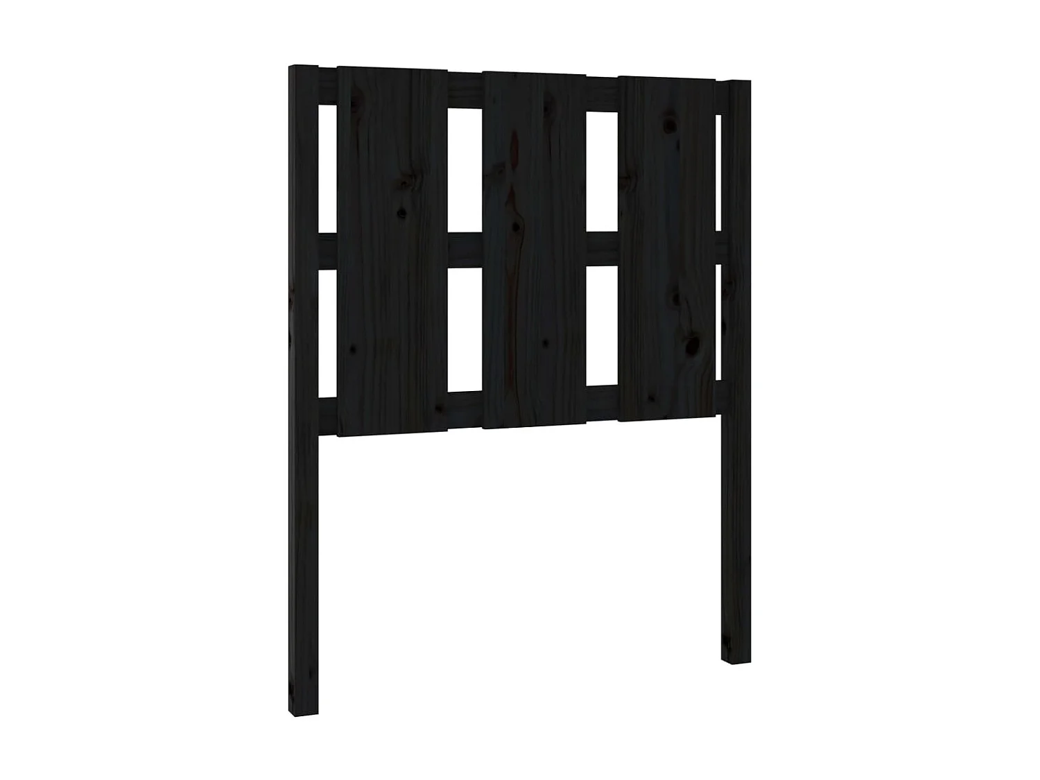 Tête de lit Noir 80,5x4x100 cm Bois massif de pin POI90741 BonneVie Meuble