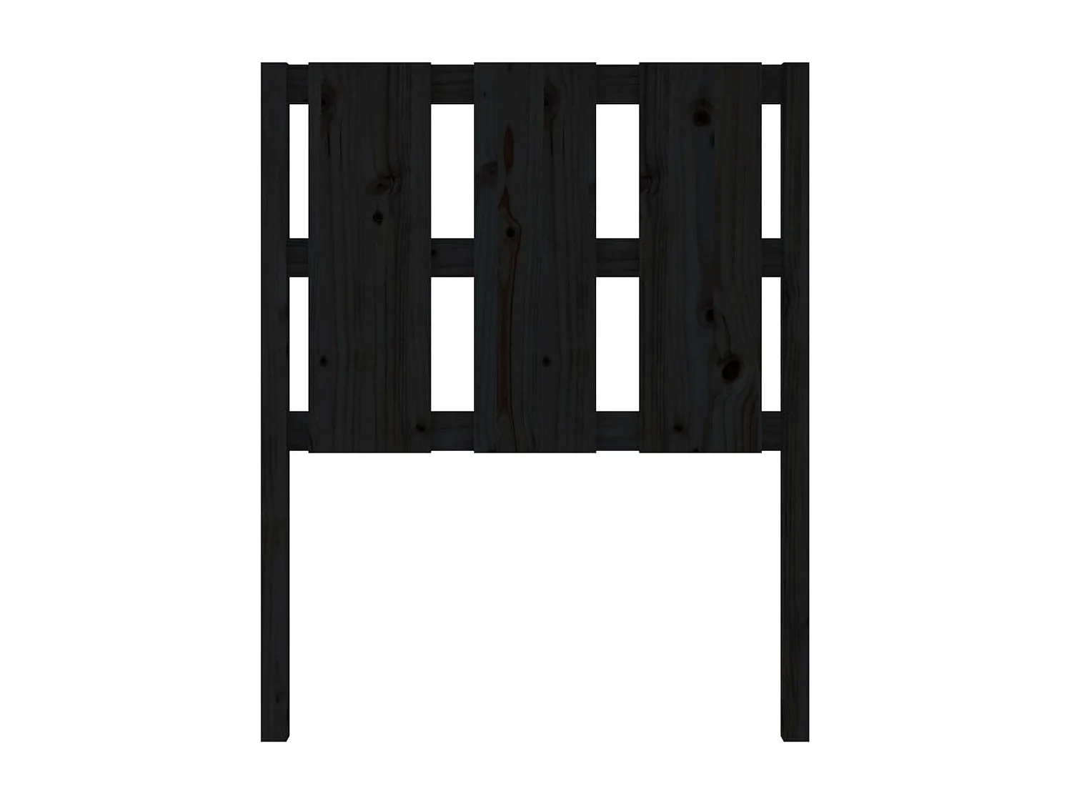 Tête de lit Noir 80,5x4x100 cm Bois massif de pin POI90741 BonneVie Meuble