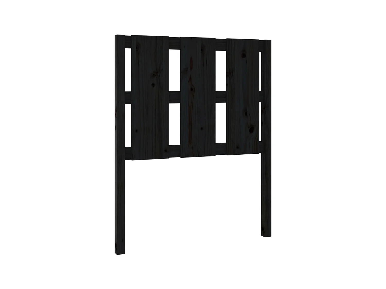 Cabeceira de cama 80,5x4x100 cm madeira de pinho maciça preto PT480445