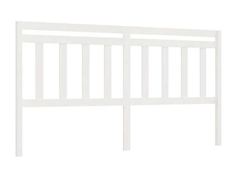 Tête de lit Blanc 206x4x100 cm Bois massif de pin POI70005 BonneVie Meuble