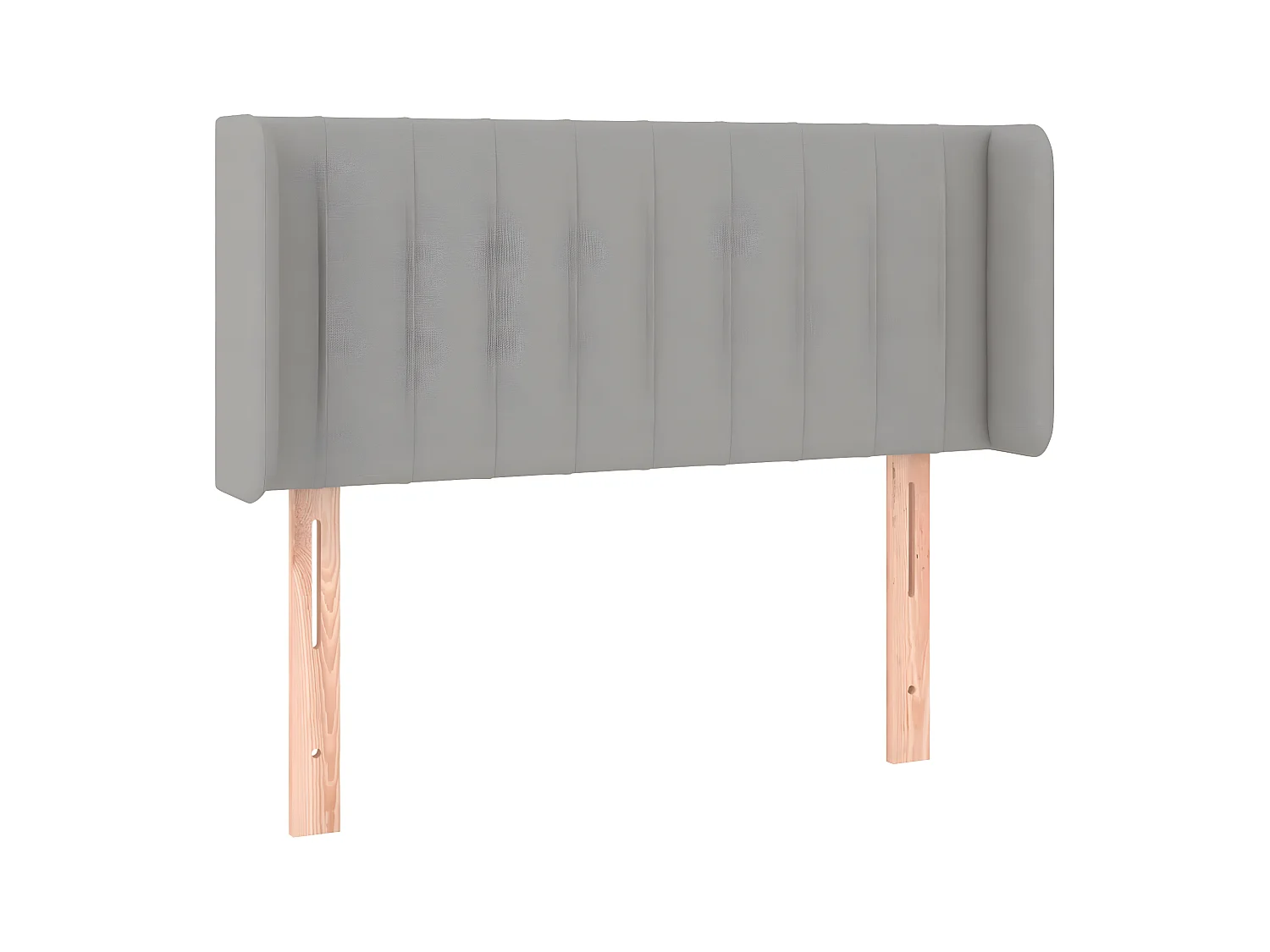 Testiera | Testata del letto ad Orecchio Grigio Chiaro 103x16x78/88 cm in Tessuto