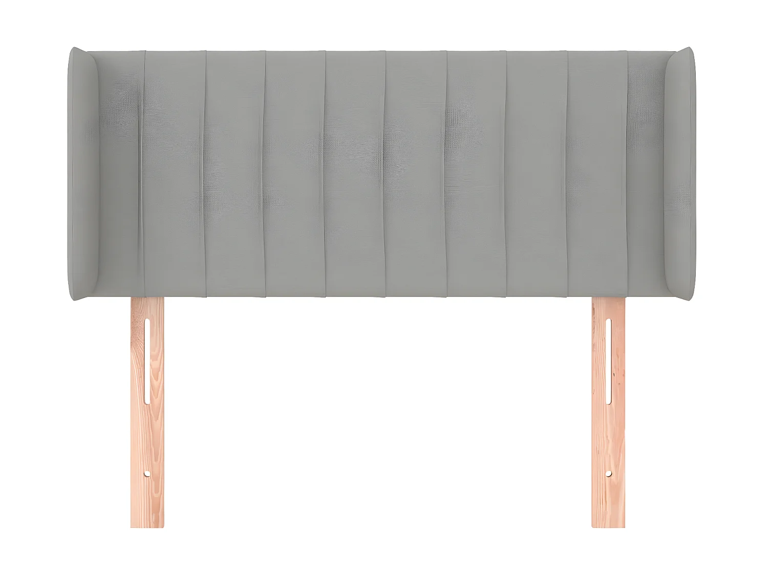 Tête de lit avec oreilles Gris clair 103x16x78/88 cm Tissu POI97333 BonneVie Meuble