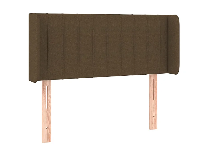 Tête de lit avec oreilles Marron Foncé 93x16x78/88 cm Tissu POI45036 BonneVie Meuble