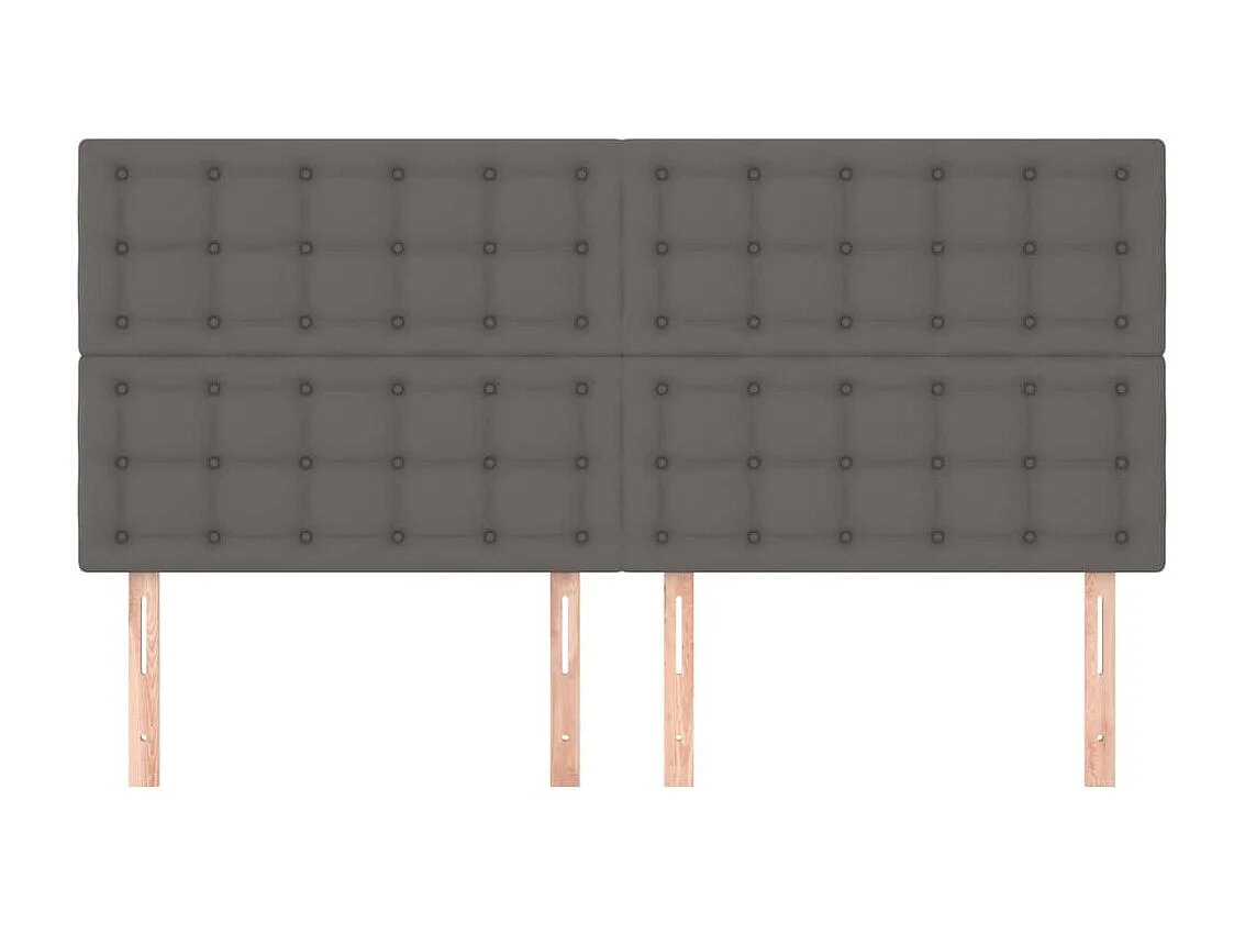 4 Pz Testiere Grigie 100x5x78/88 cm in Similpelle CFW947761