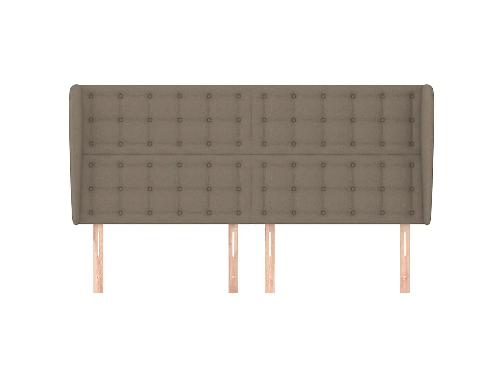 Kopfteil,Bettkopfteil mit Ohren Taupe 183x23x118/128 cm Stoff -gkd639831