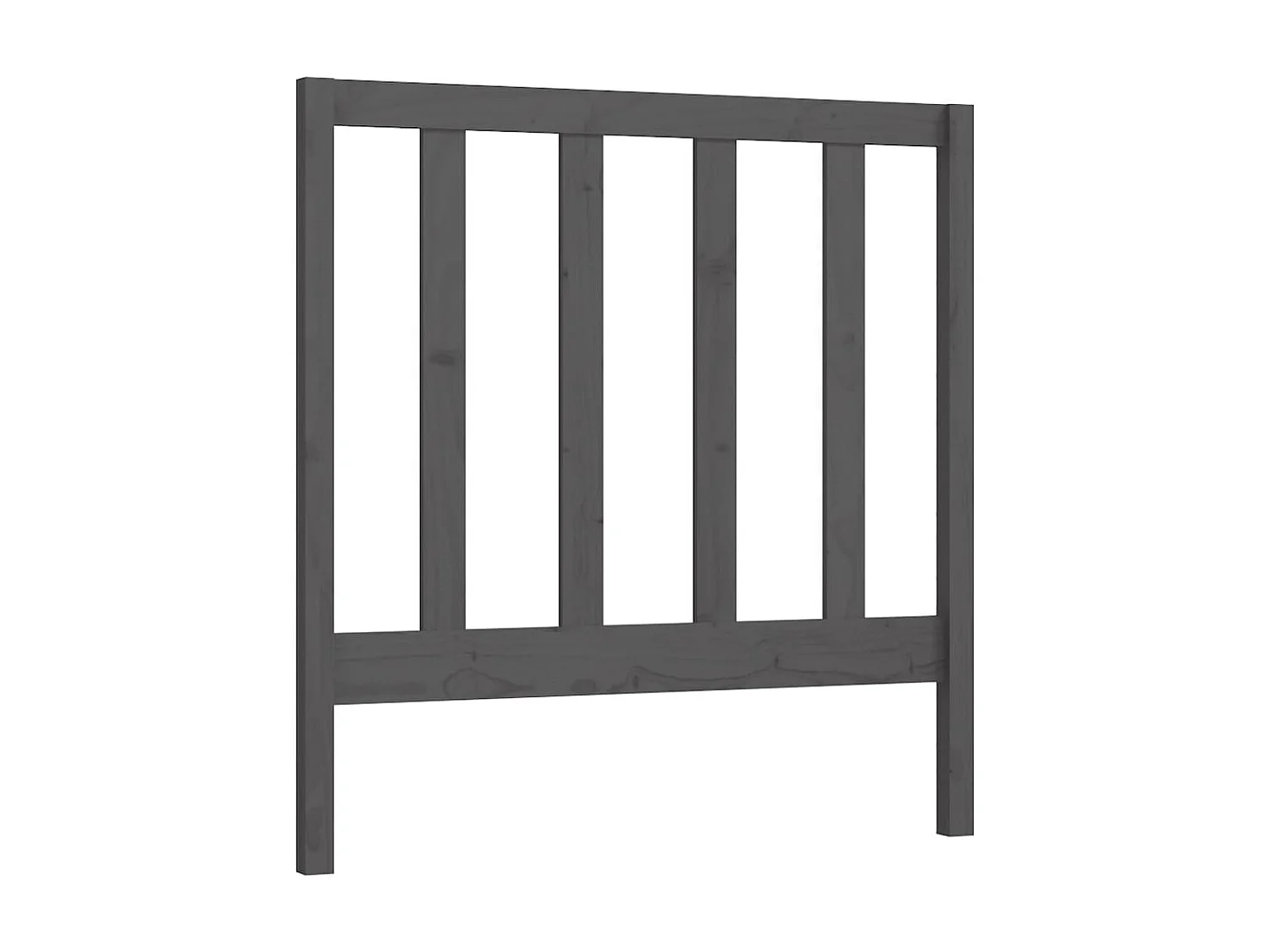 Cabecero de cama madera maciza de pino gris 95x4x100 cm ES80289