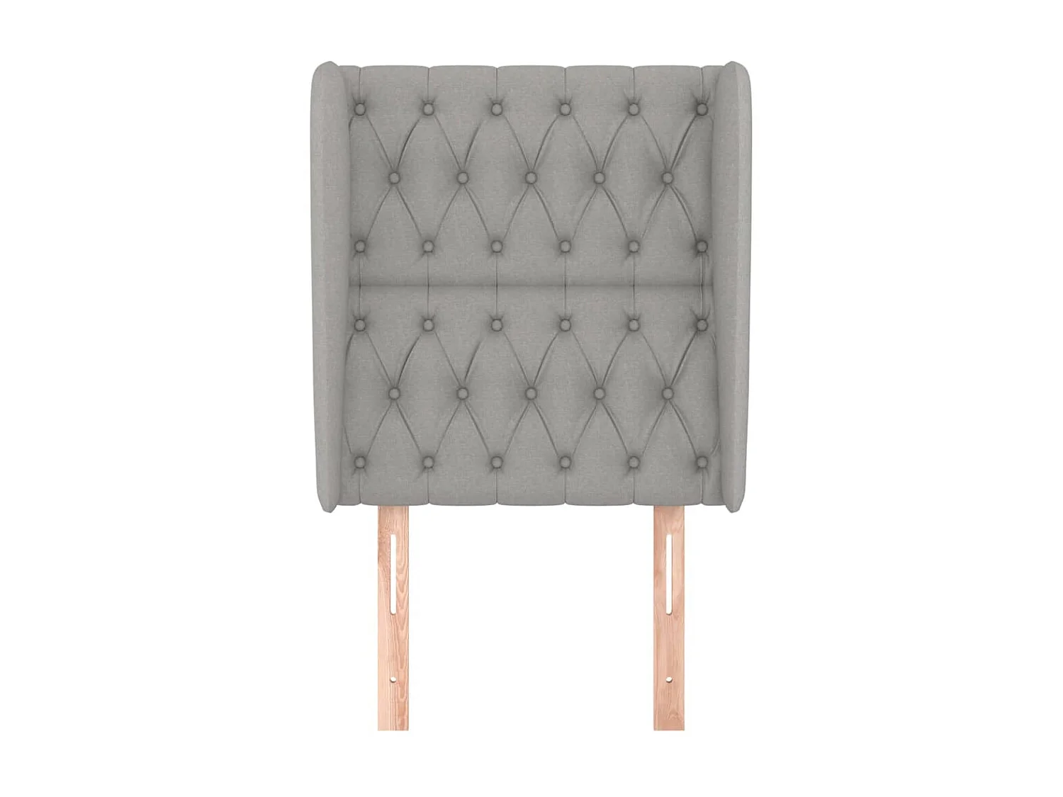 Hoofdbord met randen 83x23x118/128 cm stof lichtgrijs NL740089