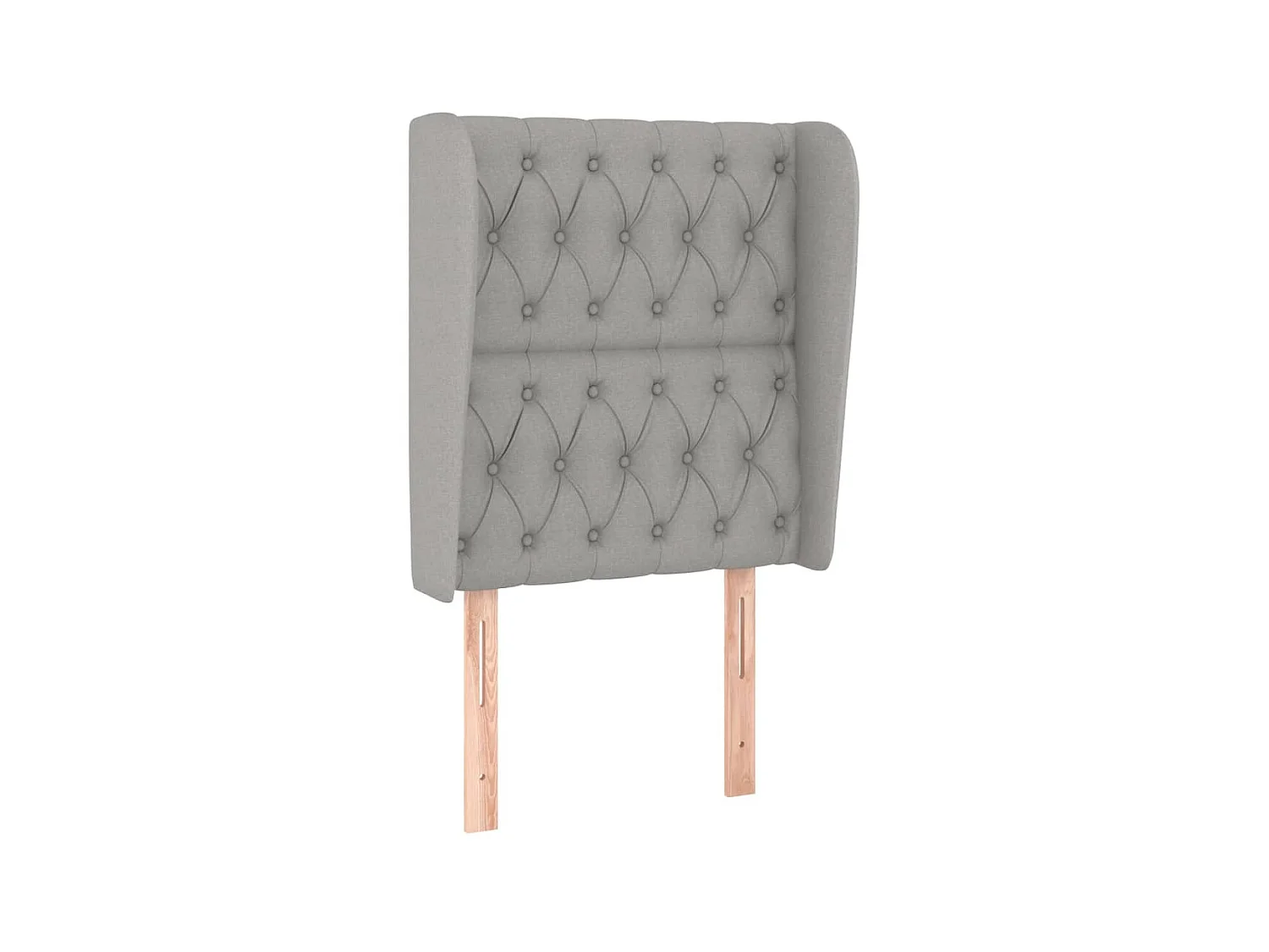 Testiera | Testata del letto ad Orecchio Grigio Chiaro 83x23x118/128 cm in Tessuto