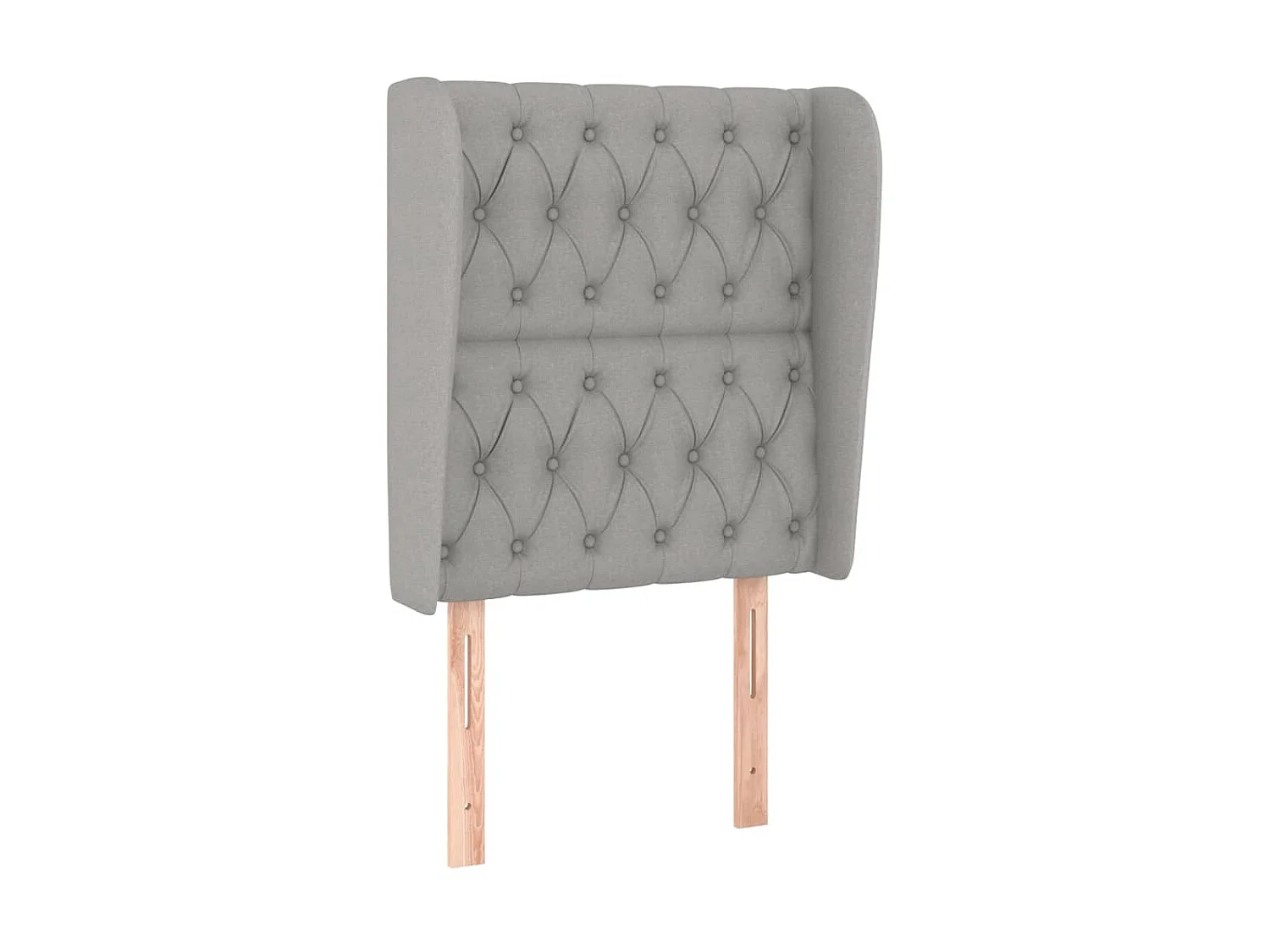 Tête de lit avec oreilles Gris clair 83x23x118/128 cm Tissu POI85118 BonneVie Meuble