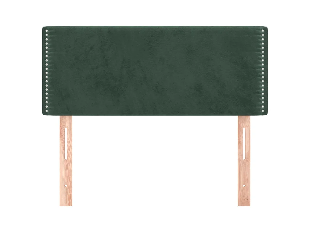 Cabecero de terciopelo verde oscuro 100x5x78/88 cm ES74928