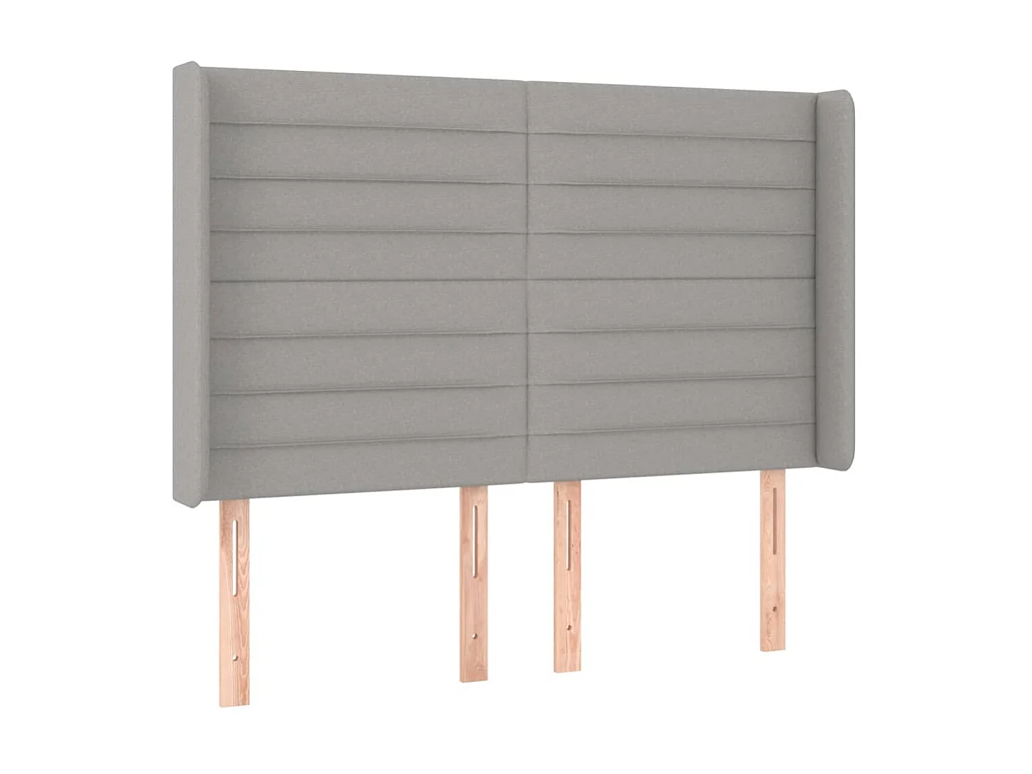 Tête de lit à LED Gris clair 147x16x118/128 cm Tissu POI47896 BonneVie Meuble