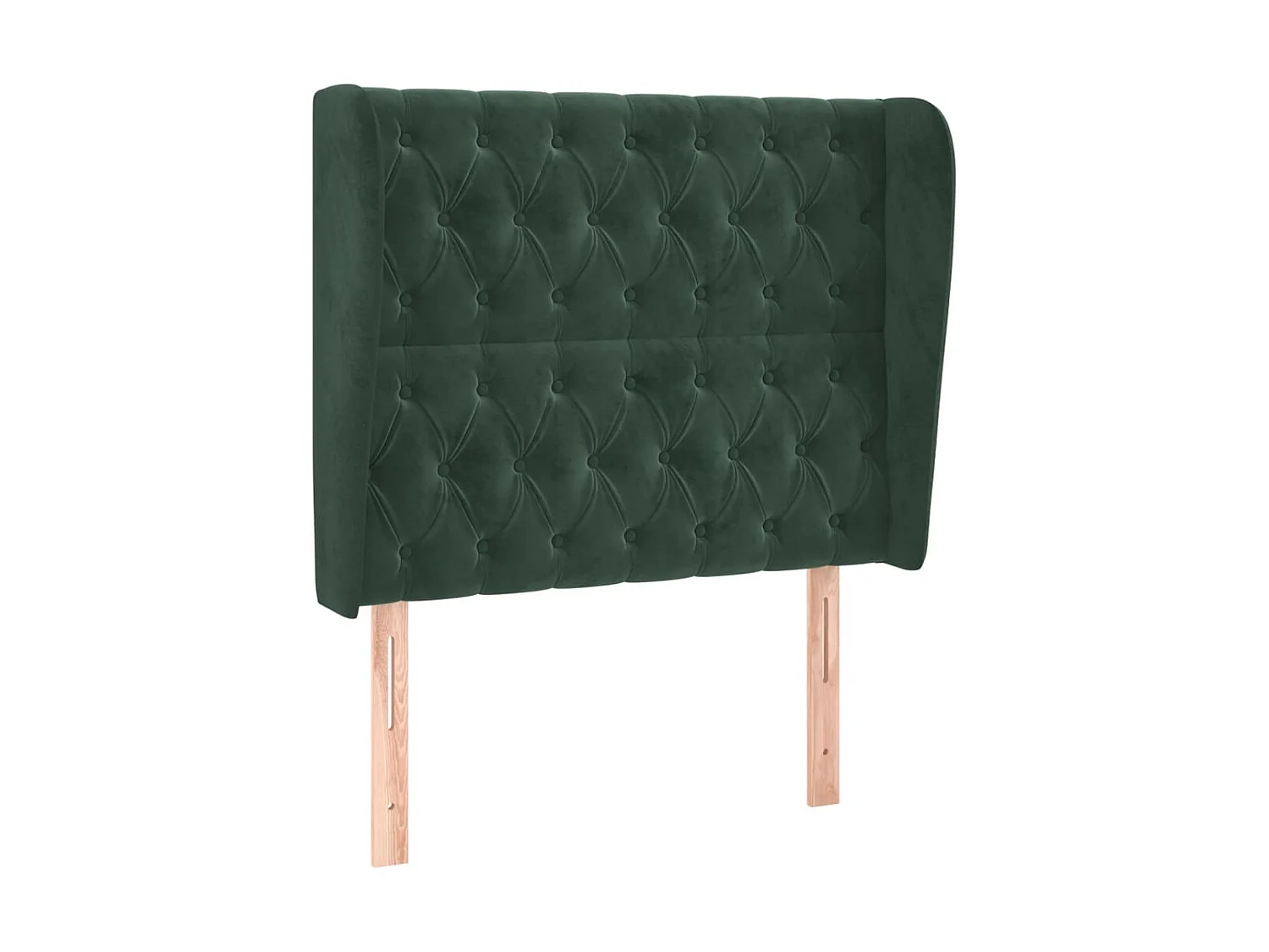 Kopfteil,Bettkopfteil mit Ohren Dunkelgrün 103x23x118/128 cm Samt -gkd102686