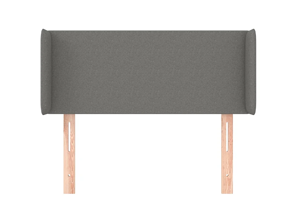 Tête de lit avec oreilles Gris foncé 103x16x78/88 cm Tissu POI28093 BonneVie Meuble