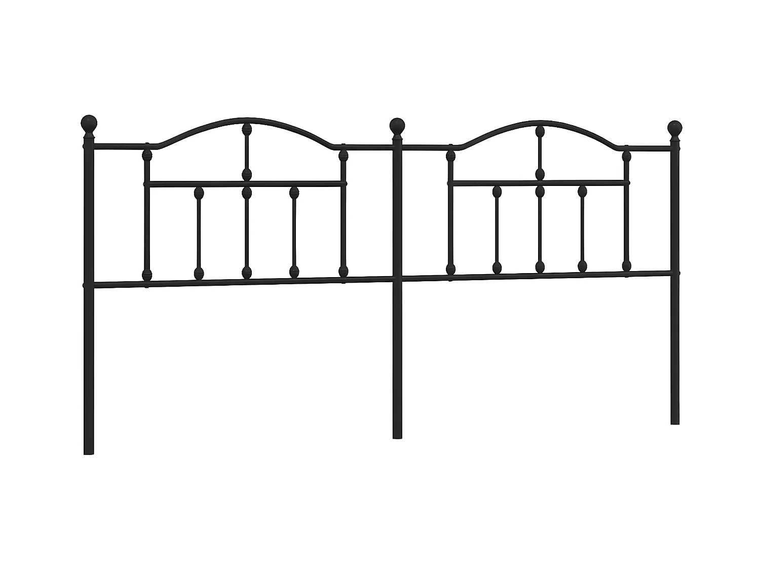 Testiera | Testata del letto in Metallo Nero 193 cm