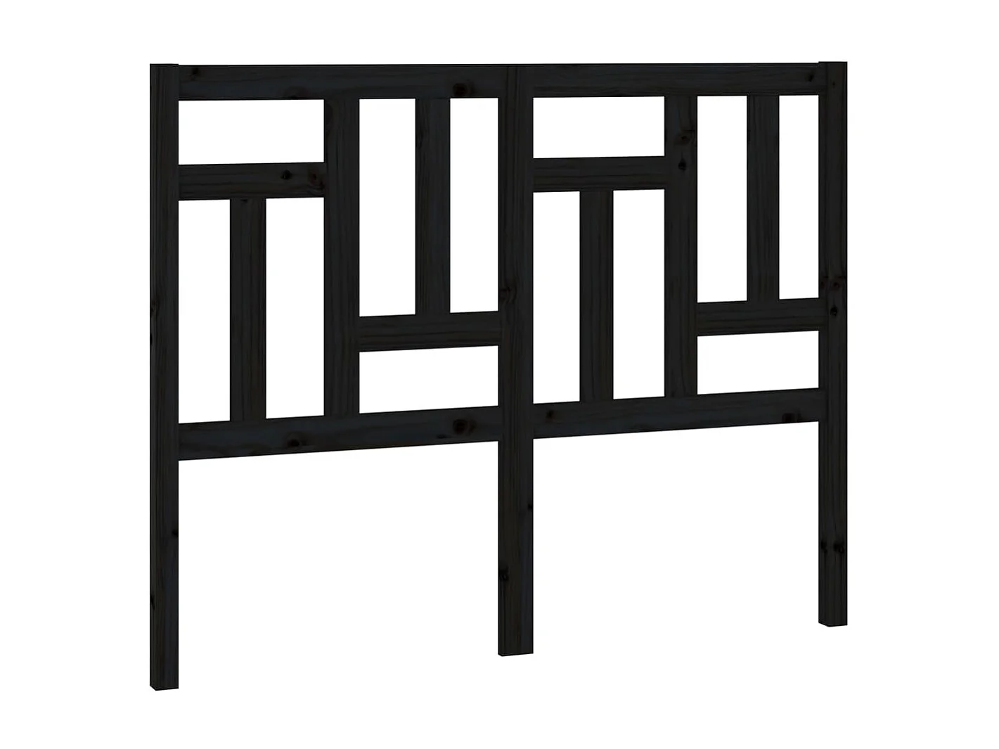 Testiera | Testata del letto per Letto Nera 205,5x4x100cm in Legno Massello di Pino