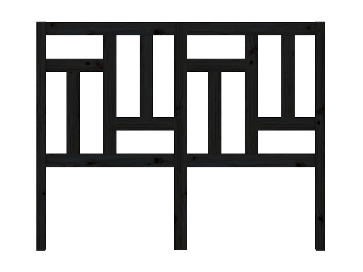 Testiera | Testata del letto per Letto Nera 205,5x4x100cm in Legno Massello di Pino