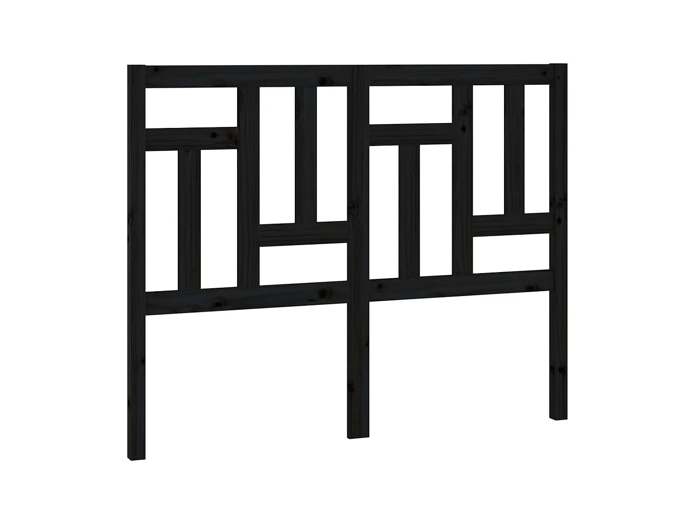 Tête de lit Noir 205,5x4x100 cm Bois massif de pin POI71239 BonneVie Meuble