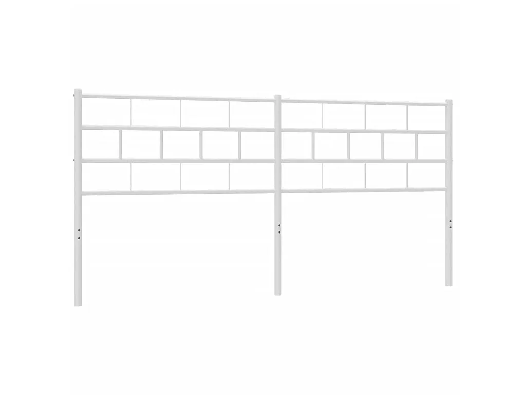 Tête de lit métal blanc 200 cm POI24467 BonneVie Meuble