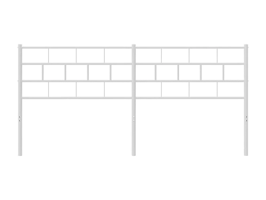 Tête de lit métal blanc 200 cm POI24467 BonneVie Meuble