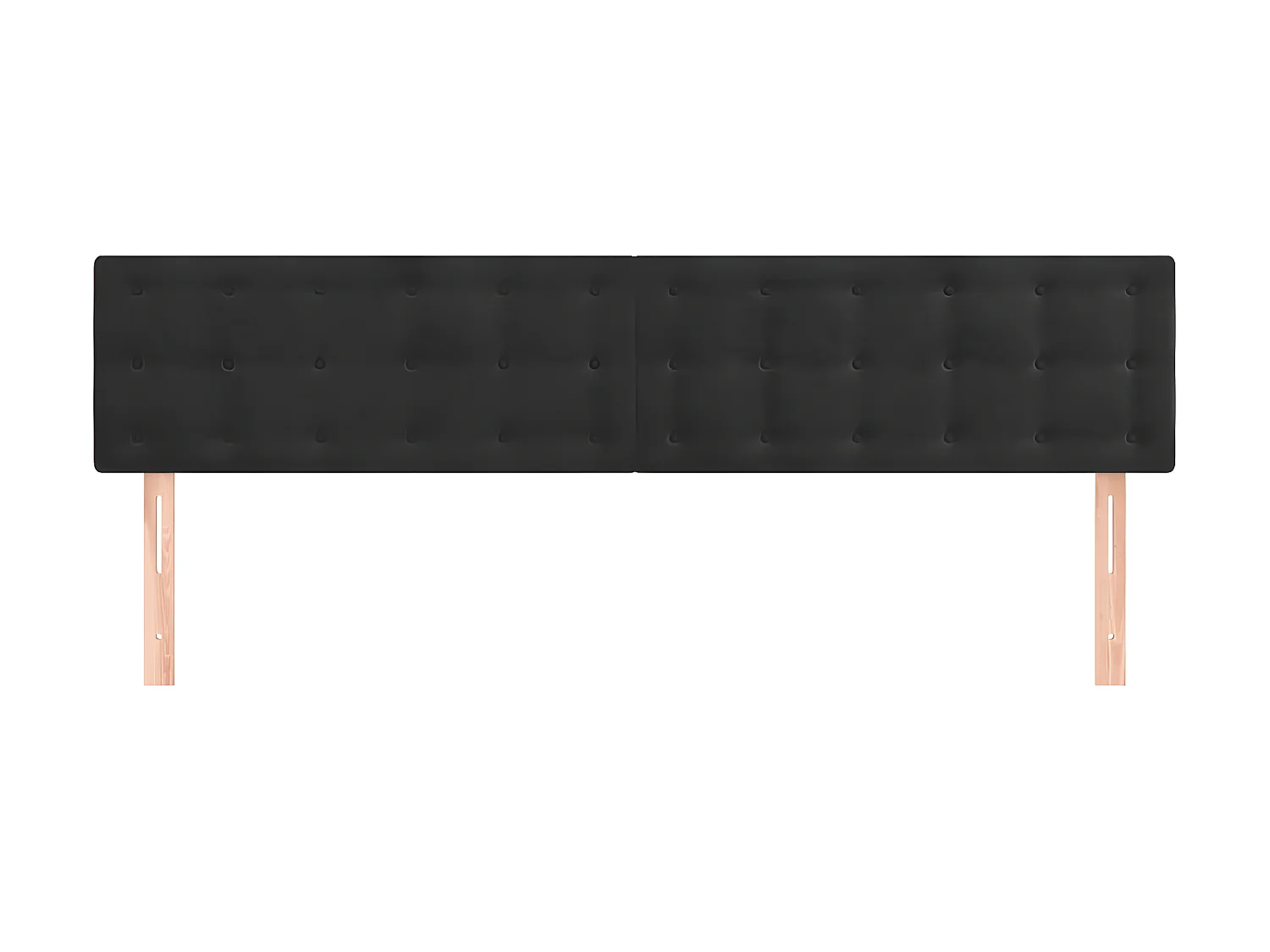 2 pcs Têtes de lit Noir 90x5x78/88 cm Velours PLO68140 BonneVie Meuble