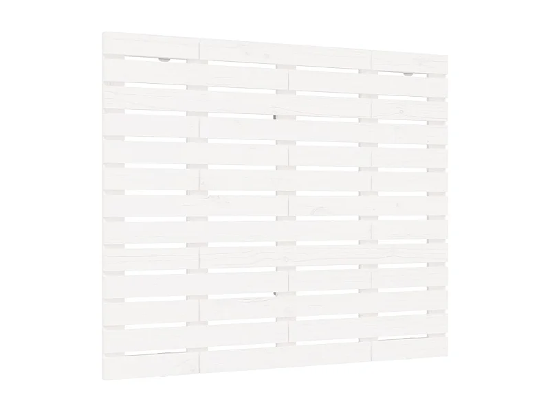 Tête de lit murale Blanc 141x3x91,5 cm Bois massif de pin POI83208 BonneVie Meuble