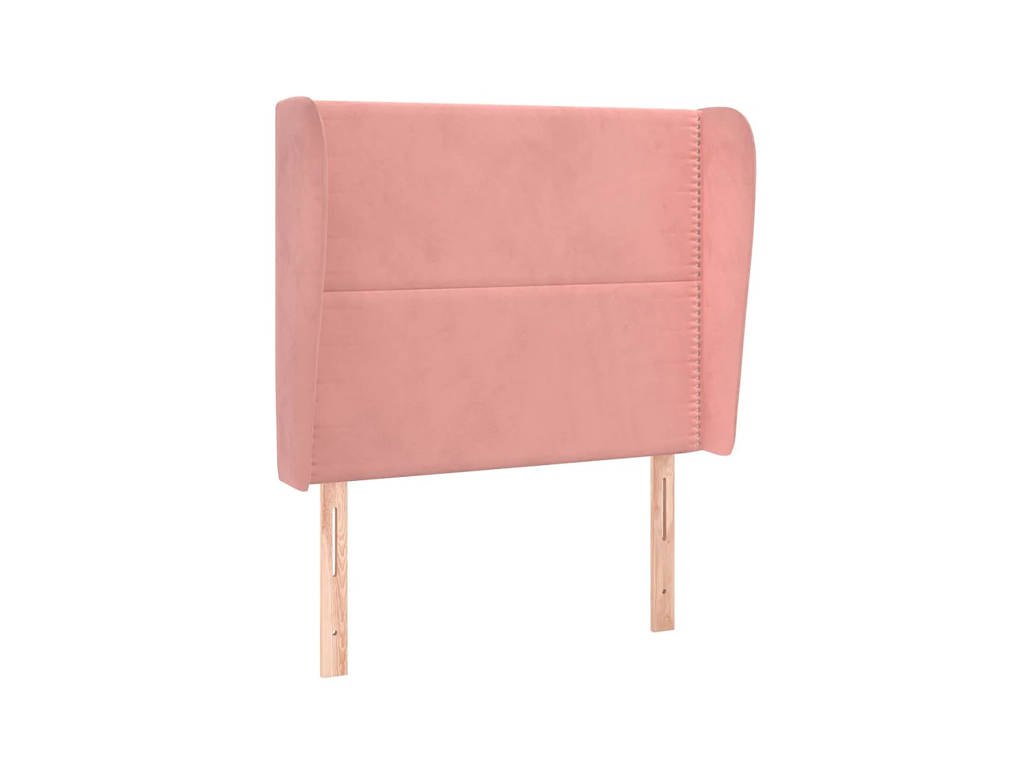 Testiera | Testata del letto ad Orecchio Rosa 93x23x118/128 cm in Velluto