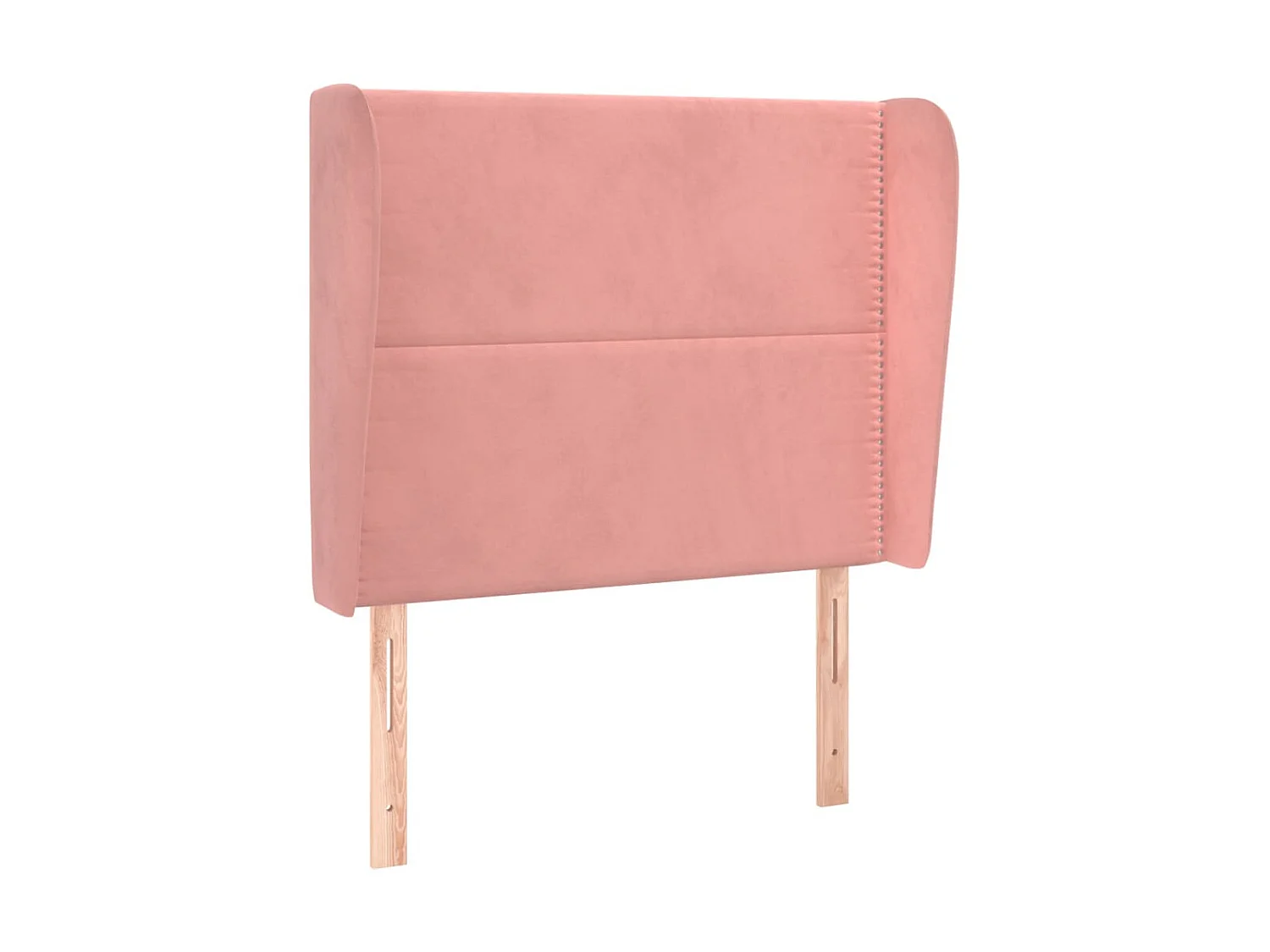Tête de lit avec oreilles Rose 93x23x118/128 cm Velours POI31424 BonneVie Meuble