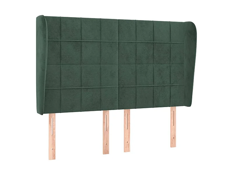 Kopfteil,Bettkopfteil mit Ohren Dunkelgrün 147x23x118/128 cm Samt -gkd945691