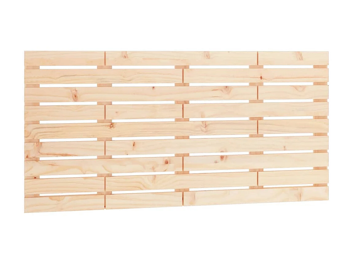 Cabecero de cama de pared madera maciza de pino 146x3x63 cm ES95875