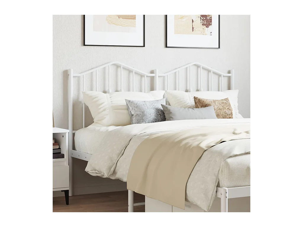 Cabeceira de cama 140 cm metal branco PT846593