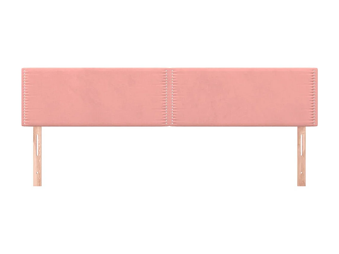 Têtes de lit 2 pcs Rose 90x5x78/88 cm Velours POI29623 BonneVie Meuble