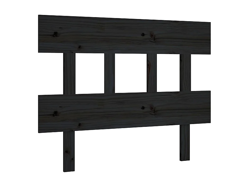 Cabecero de cama madera maciza de pino negro 103,5x3x81 cm ES50001