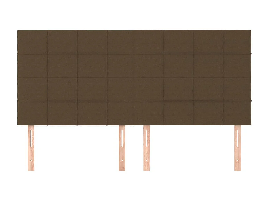 Kopfteil,Bettkopfteile 4 Stk. Dunkelbraun 80x5x78/88 cm Stoff -gkd616276