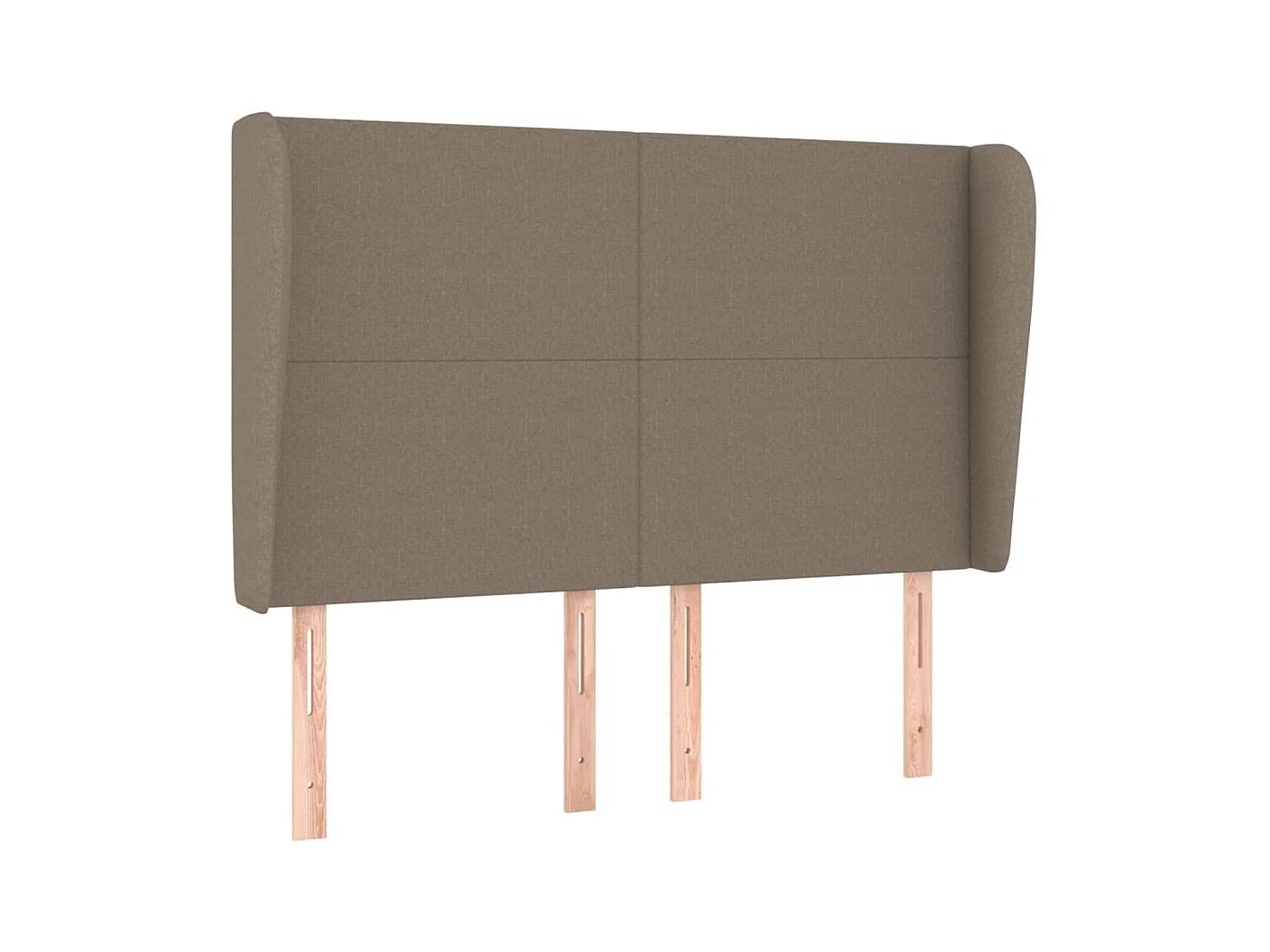 Tête de lit avec oreilles Taupe 147x23x118/128 cm Tissu POI89898 BonneVie Meuble