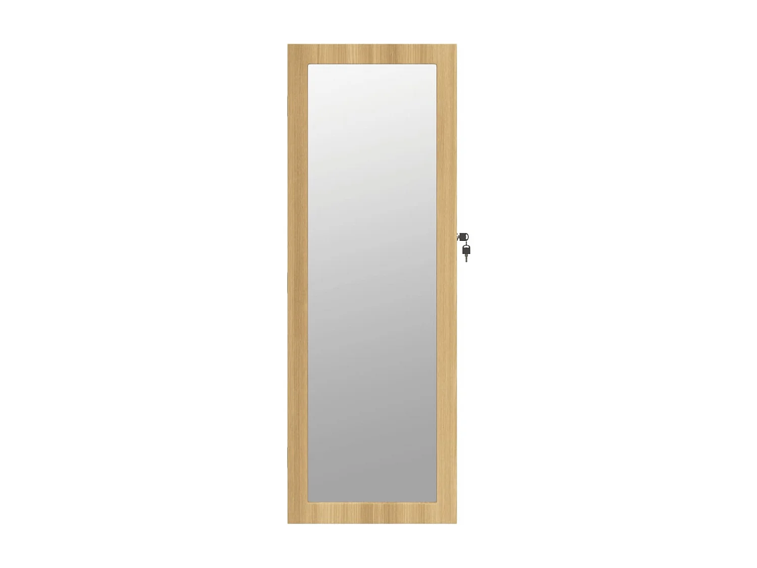 Armoire à bijoux avec miroir et éclairage LED mural OFR61946 BonneVie Meuble