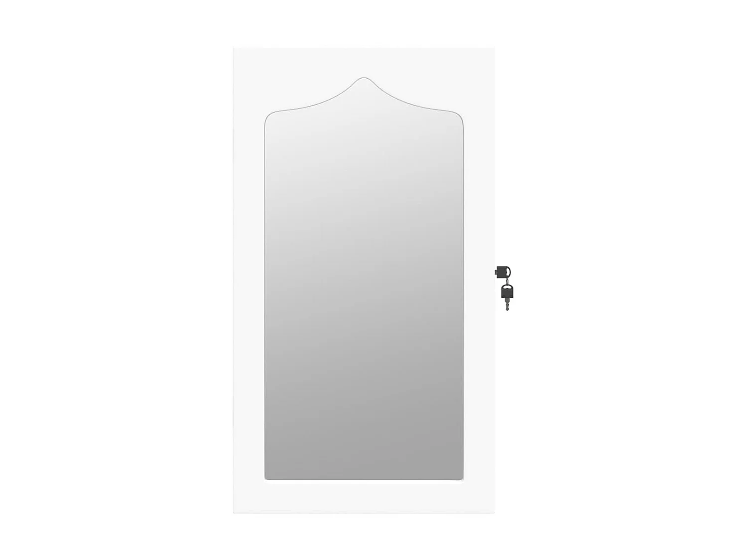 Armoire à bijoux avec miroir murale blanc 37,5x10x67 cm OFR28557 BonneVie Meuble