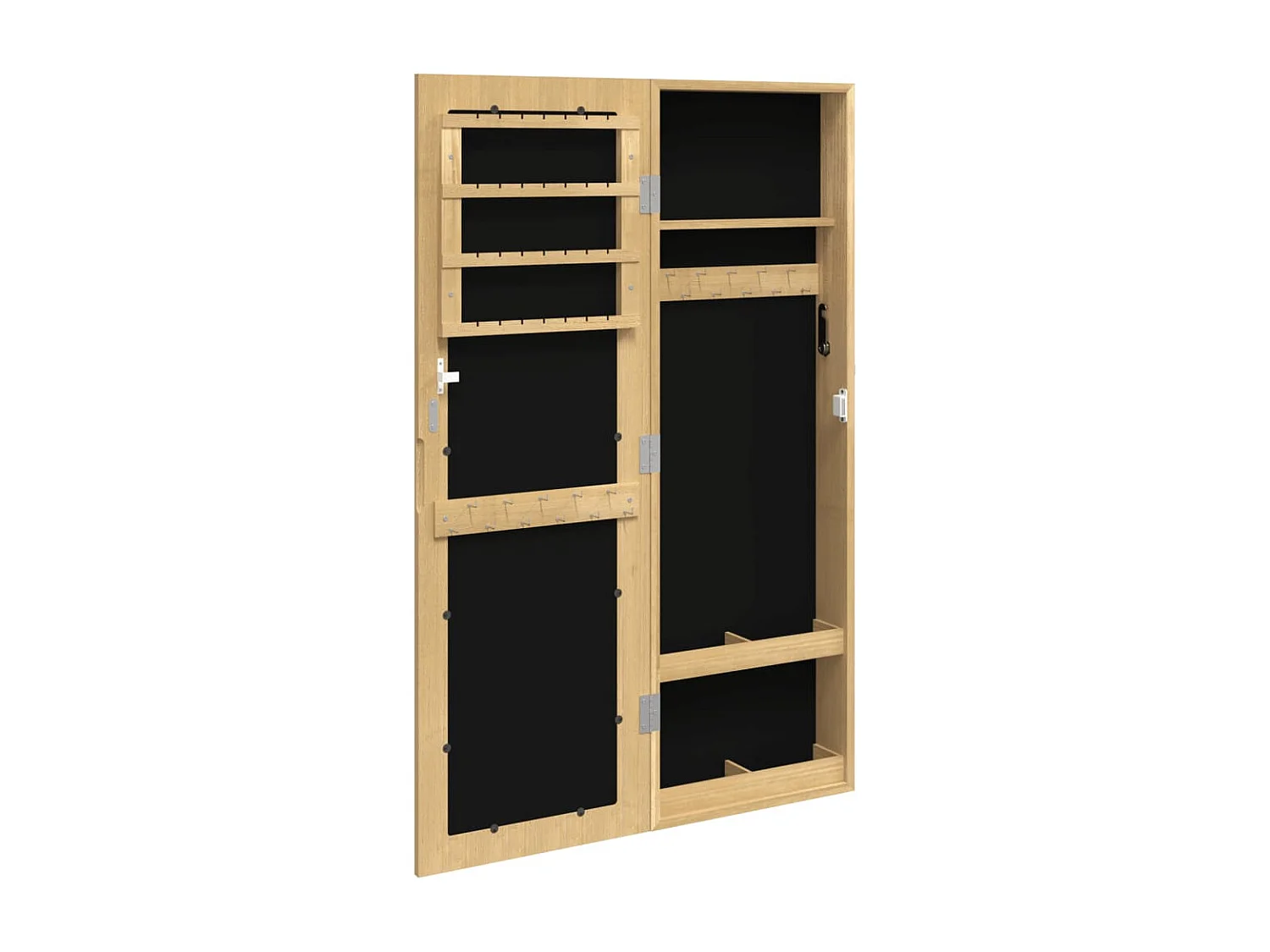 Armoire à bijoux avec miroir murale 30x8,5x90 cm OFR22530 BonneVie Meuble