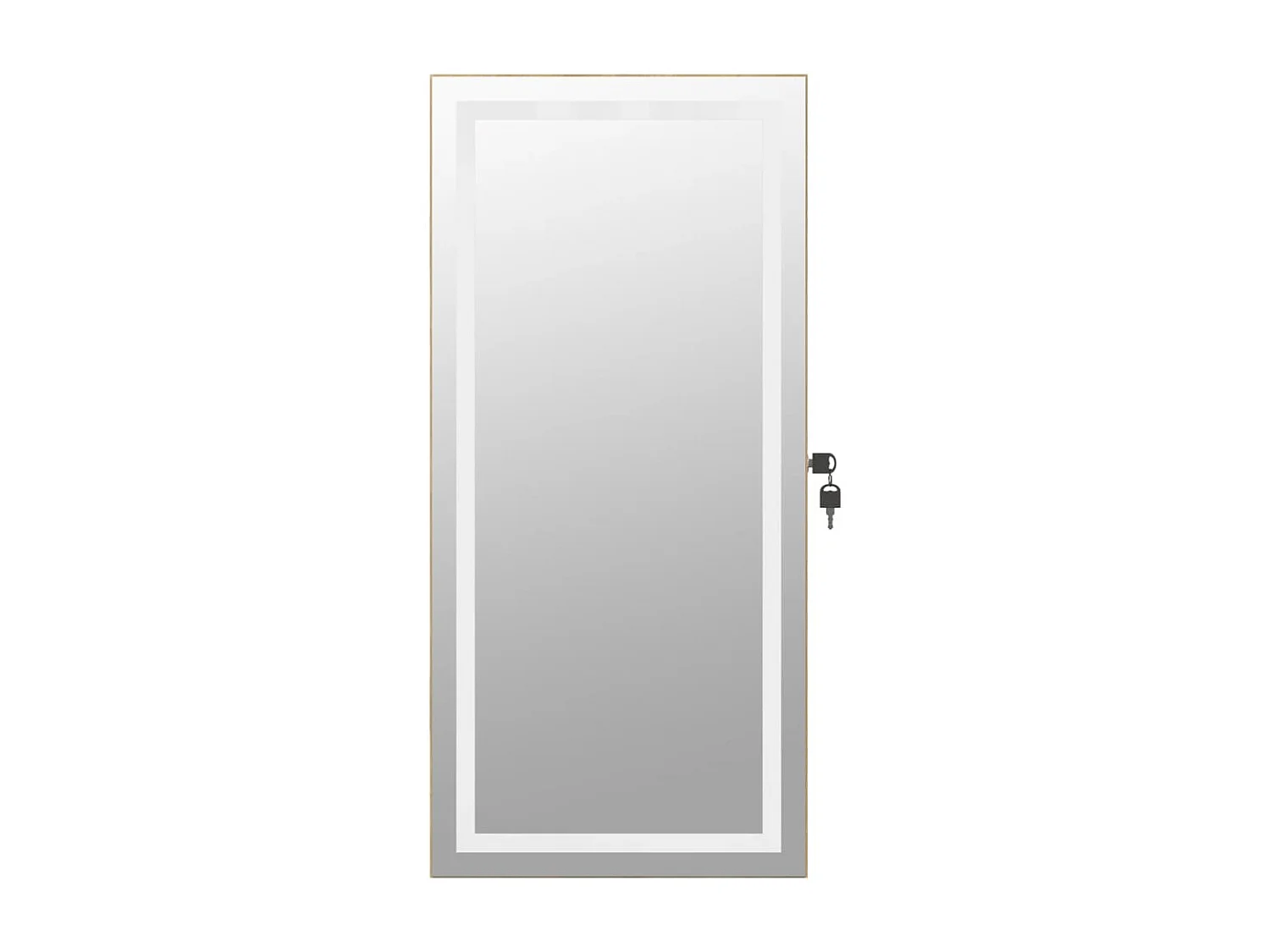 Armoire à bijoux avec miroir et éclairage LED mural OFR98907 BonneVie Meuble