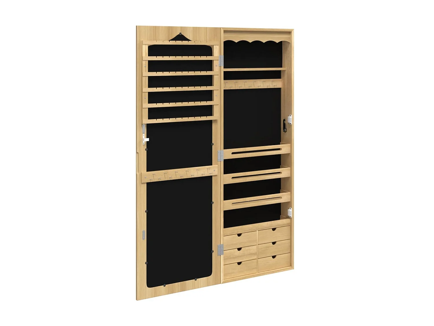 Armoire à bijoux avec miroir murale 37,5x10x106 cm OFR47334 BonneVie Meuble