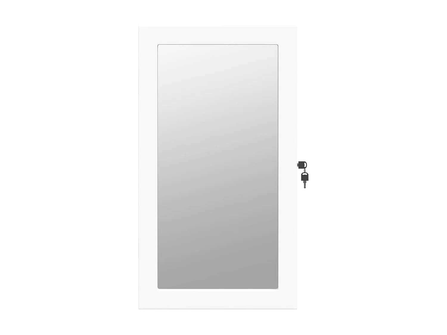 Móvel para joias de parede espelhado com luzes LED branco PT583445