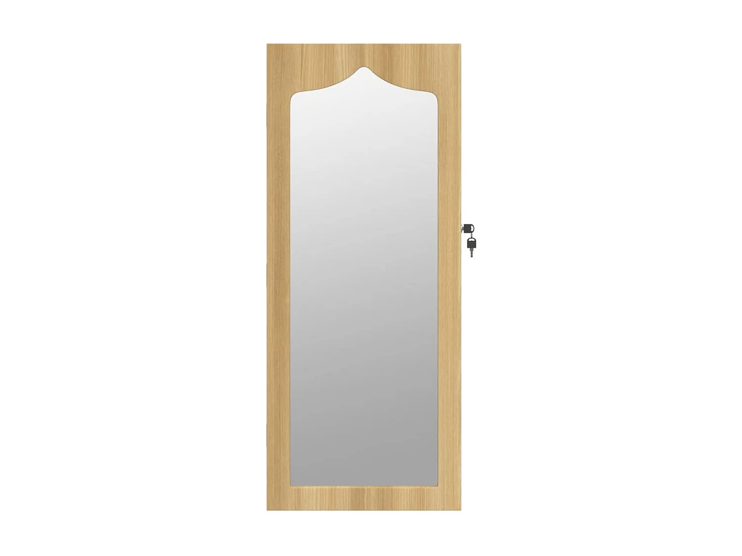 Armoire à bijoux avec miroir murale, Armoire de rangement avec miroir 37,5x10x90 cm -ASAF38434 BonneVie Meuble