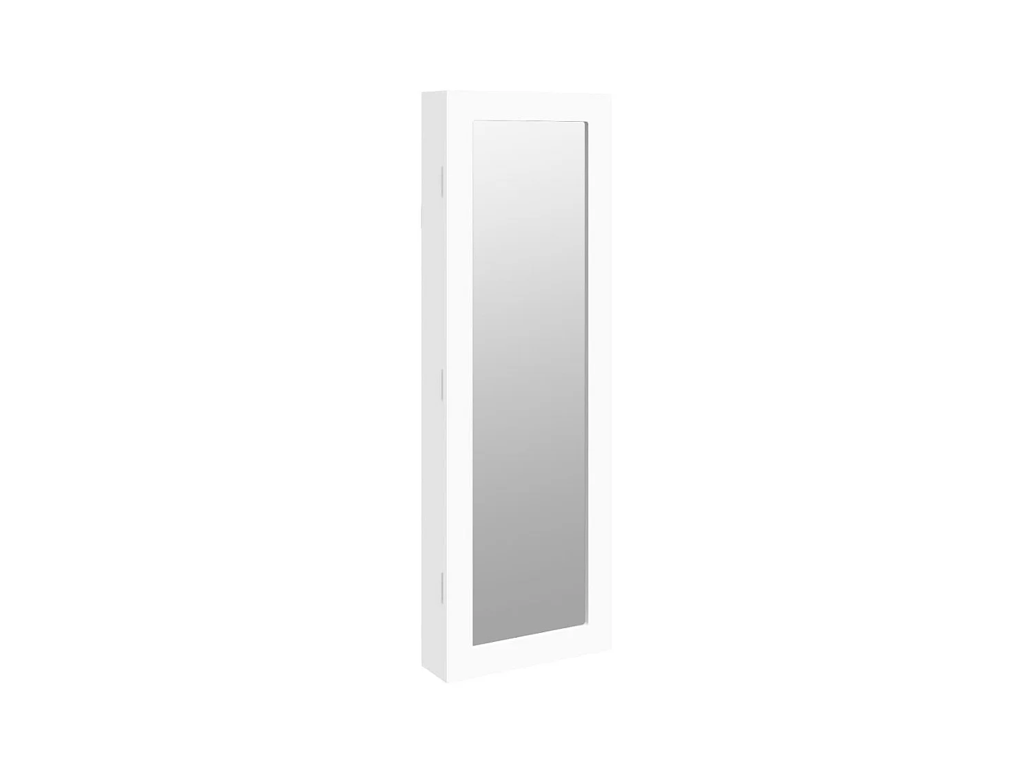 Armadio Portagioie con Specchio a Muro Bianco 30x8,5x90 cm CFW77831