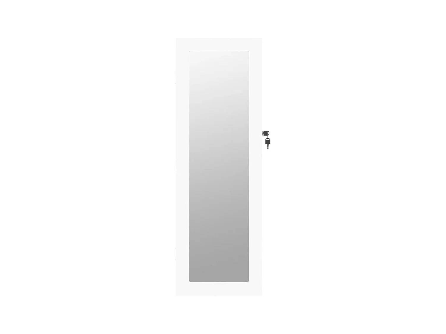 Armadio Portagioie con Specchio a Muro Bianco 30x8,5x90 cm CFW77831