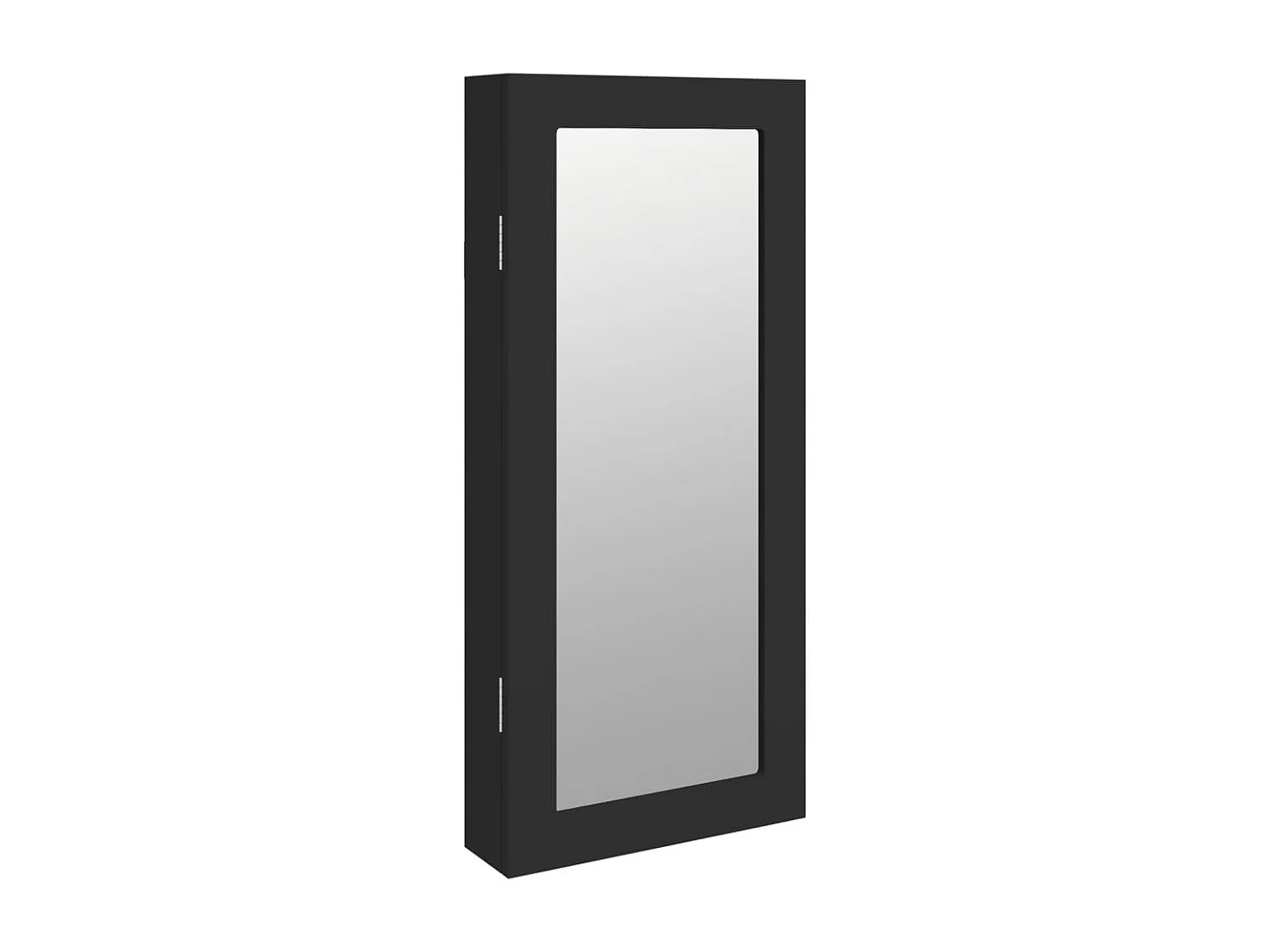 Armoire à bijoux avec miroir murale noir 30x8,5x67 cm OFR80962 BonneVie Meuble